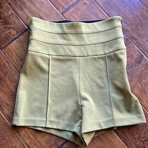 Olive High Waist Shorts